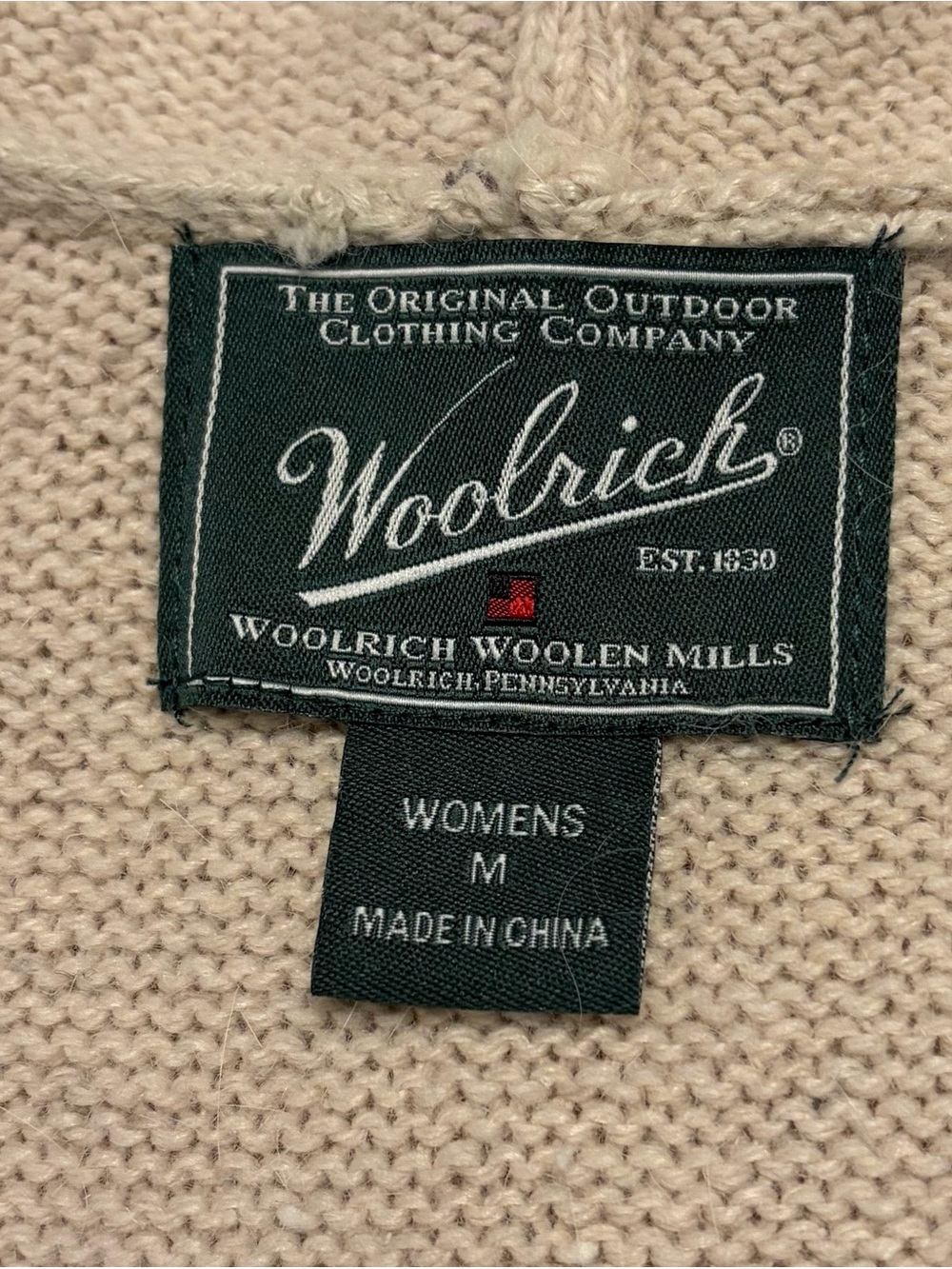 Woolrich Y2K Cream Hooded Button-Front Knit Vest Angora, Ramie Sz Medium - Picture 2 of 8
